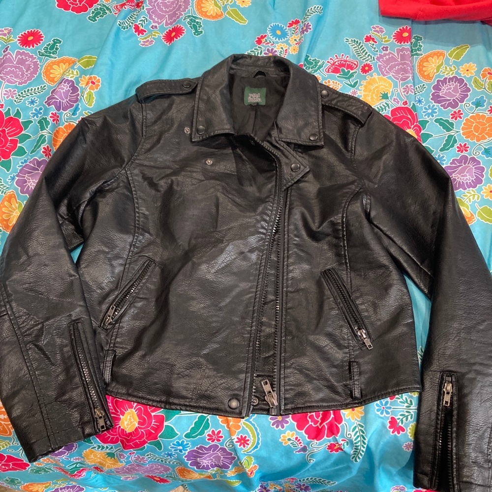 Leather jacket XL women